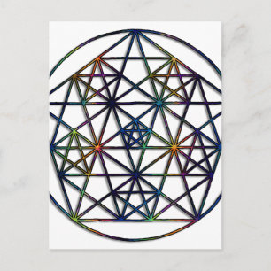 Abundance Helig Geometry Fractal of Life Vykort