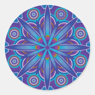 Abundance Mandala Stickers Runt Klistermärke
