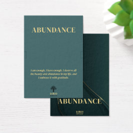 Abundance Meingful Bracelet Jewelry Visning Card Visitkort