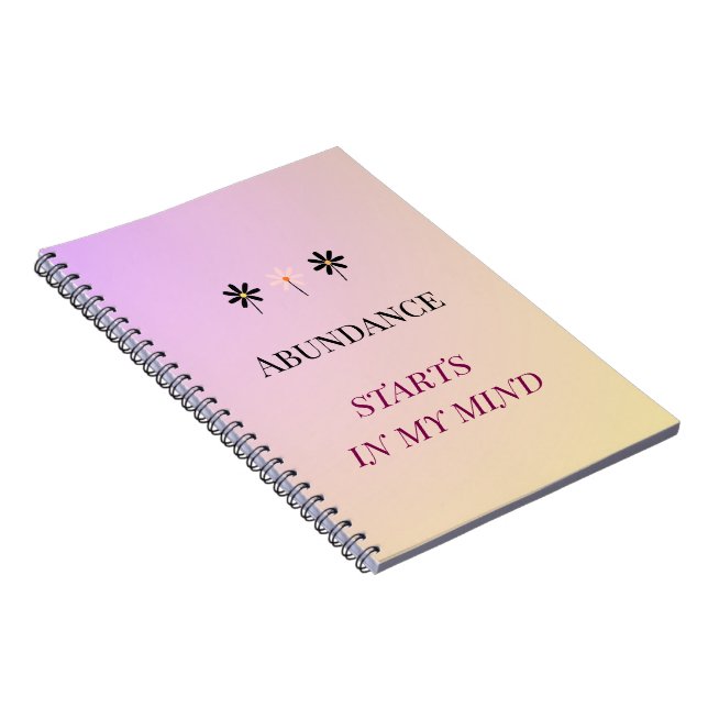 Abundance Mindset – Flowers of Abundance Anteckningsbok (Högra Sidan)
