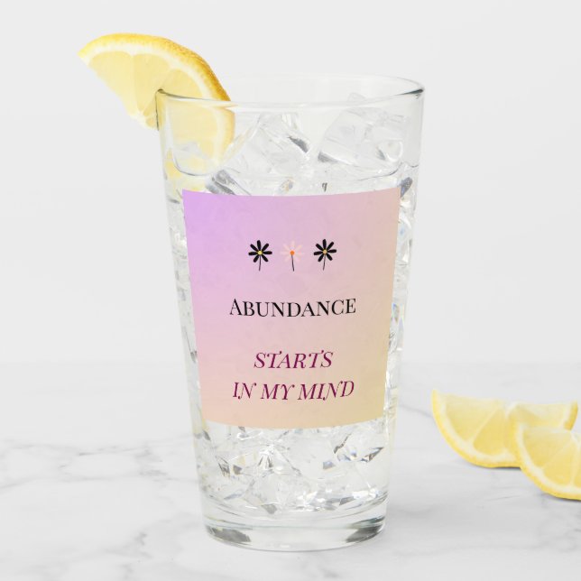 Abundance Mindset – Flowers of Abundance Glaskopp (Framsida Ice)