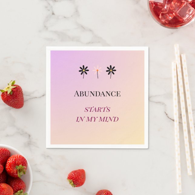 Abundance Mindset – Flowers of Abundance Pappersservett (Insitu)
