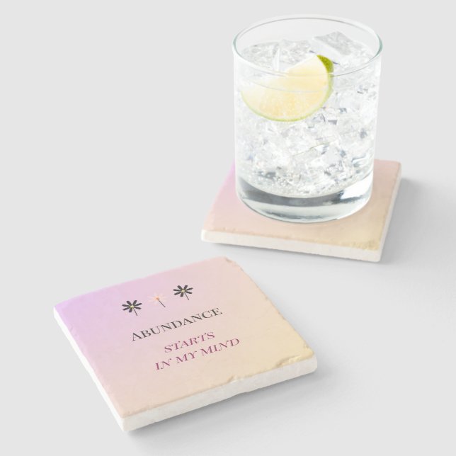 Abundance Mindset – Flowers of Abundance Stenunderlägg (Sidan)