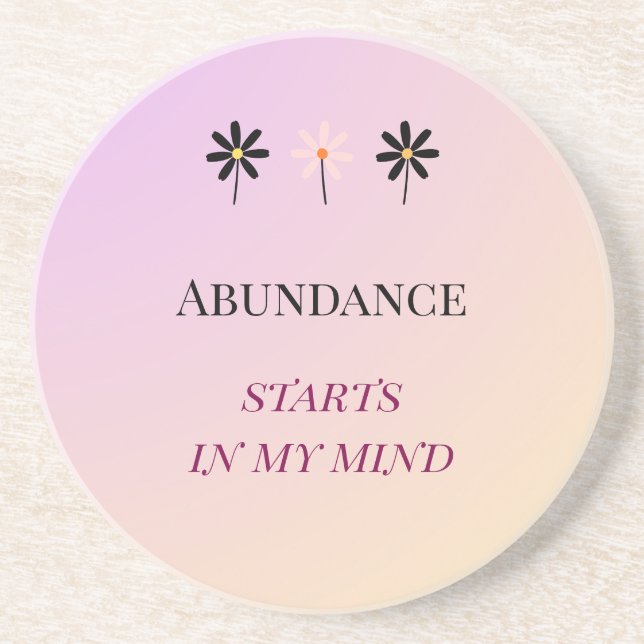 Abundance Mindset – Flowers of Abundance Underlägg (Framsidan)