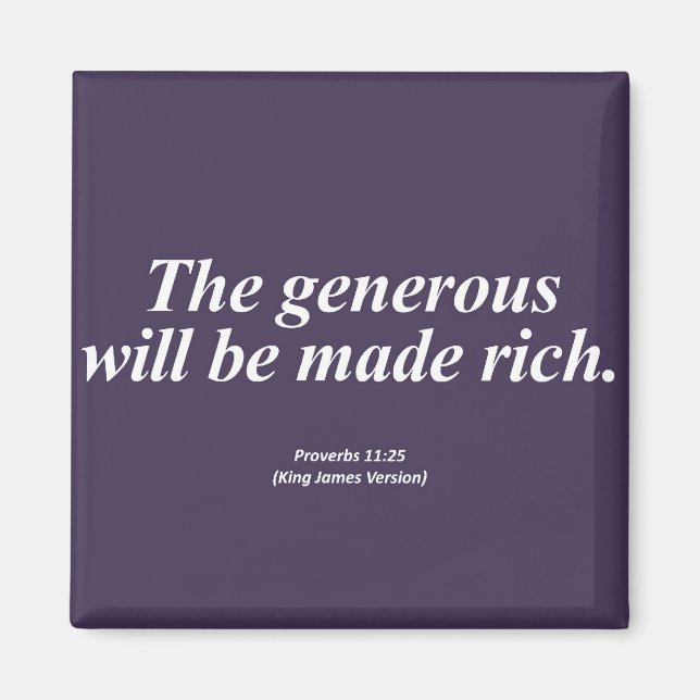 Abundance Proverbs 11:25 Abröv Magnet (Framsidan)