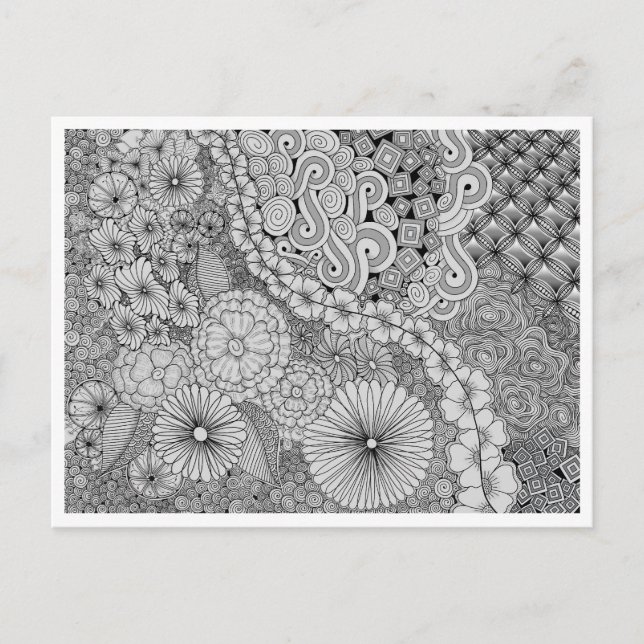 Abundans i Bloom - Färdigställda vykort (Framsida)