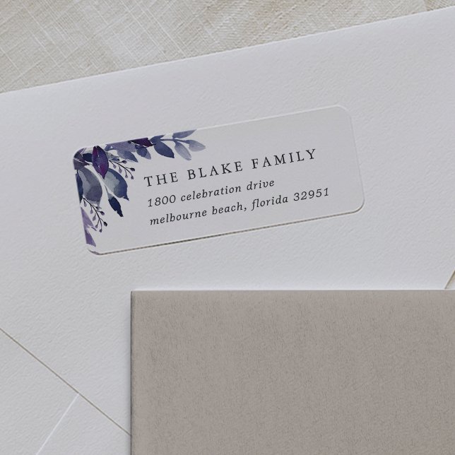 Abundant Foliage Violet Botanias Returadress Returadress Etikett (Skapare uppladdad)