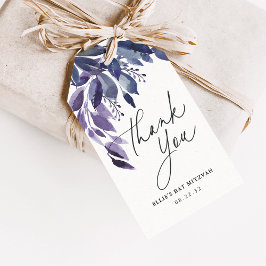 Abundant Foliage Violet Botanical Tack Favor Presentetikett