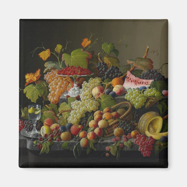 Abundant Fruit, 1858 (olja på arbetsyta) Magnet (Framsidan)