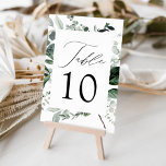 Abundant Greenery Bröllop Bordsnummer<br><div class="desc">Elegant,  botaniska bröllop bord-kort med bordsnummer som är kapslat i ett rektangulärt ram omgivet av eukalyptus,  ferns och annan rik grey. Anpassa numret för varje bord-kort och lägg till det i din kundvagn. Designad att samordna med vår samling i Abundant Greenery bröllop.</div>