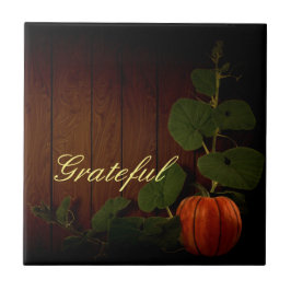Abundant Harvest Pumpkin Thanksgiving Kakelplatta