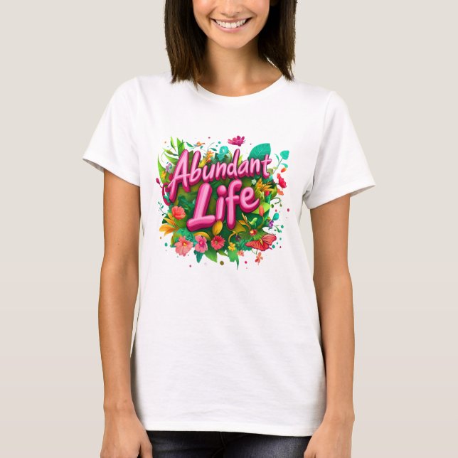 Abundant Life Blommigt Tee (Front) (Framsida)