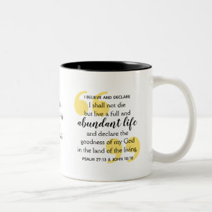 ABUNDANT LIFE Positive Christian Affirmation Två-Tonad Mugg