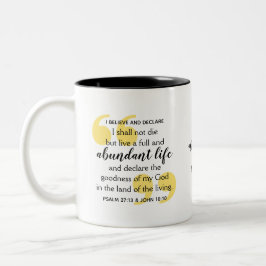 ABUNDANT LIFE Positive Christian Affirmation Två-Tonad Mugg
