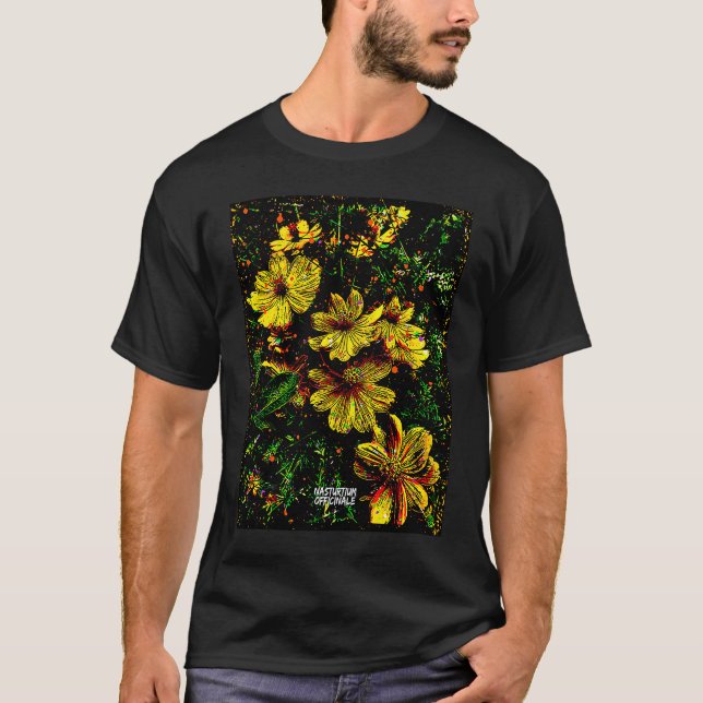 Abundant Permaculture Kitchen Garden Plants Nastur T Shirt (Framsida)
