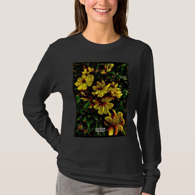 Abundant Permaculture Kitchen Garden Plants Nastur T Shirt (Framsida)