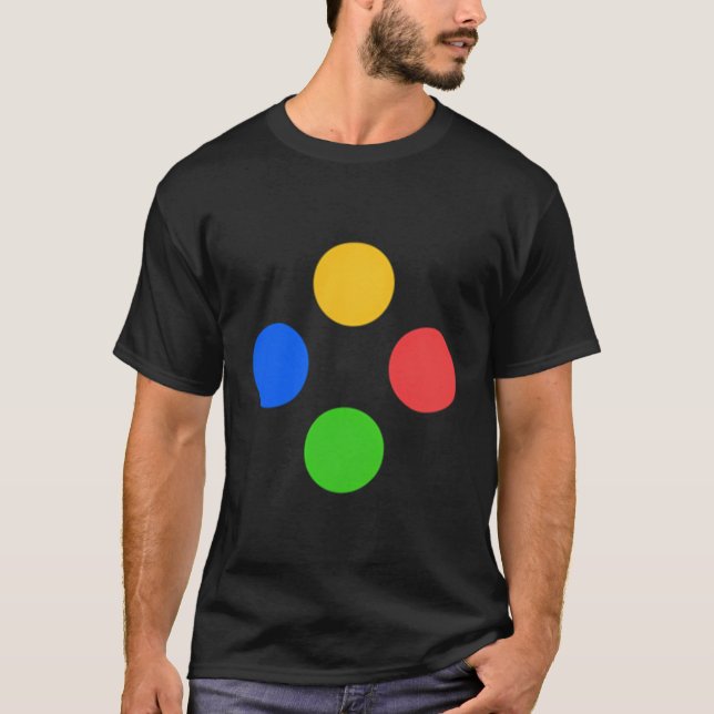 Abxy för knappar för spelkontroll t shirt (Framsida)