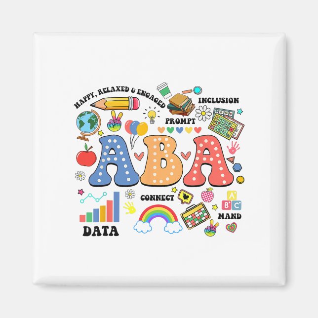 Aby Therapist Behavior Analyst Autism Therapy RBT Magnet (Framsidan)