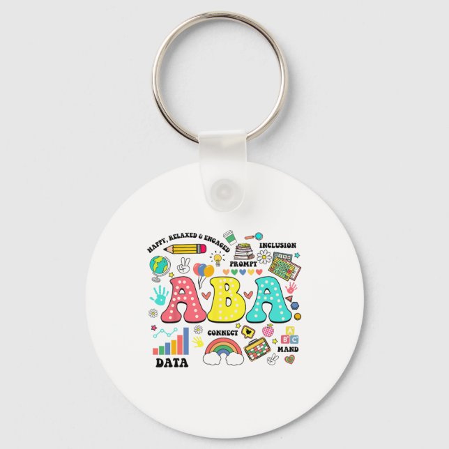 Aby Therapist Behavior Analyst Autism Therapy RBT Nyckelring (Framsida)