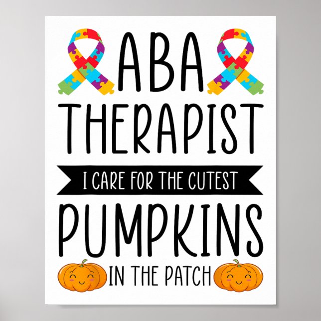 Aby Therapist Halloween Costume Pumpkins Behavior Poster (Framsidan)