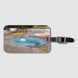 Abyss Bassäng Hett Vår Yellowstone nationalpark Bagagebricka