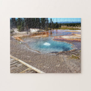 Abyss Bassäng Hett Vår Yellowstone nationalpark Pussel