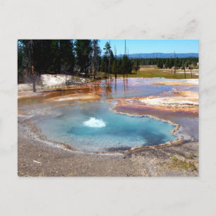 Abyss Bassäng Hett Vår Yellowstone nationalpark Vykort