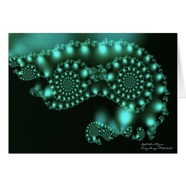 Abyss Coola Abstrakt Bra Fractal Art OBS Kort (Framsidan Horizontal)