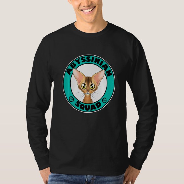 Abyssans Squad I Cat I Abyssinian Cat T Shirt (Framsida)
