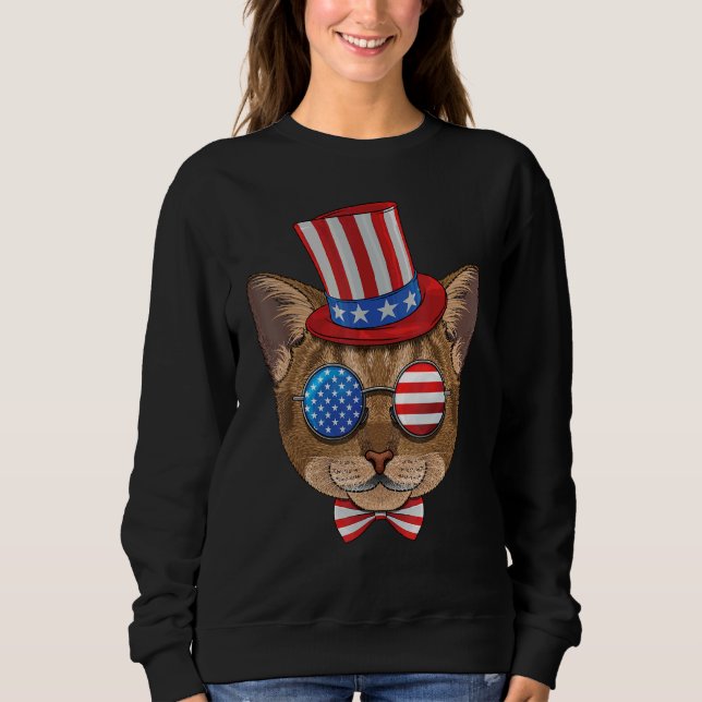 Abyssinian 4 juli Amerikanska Abyssiniska USA UNC T Shirt (Framsida)