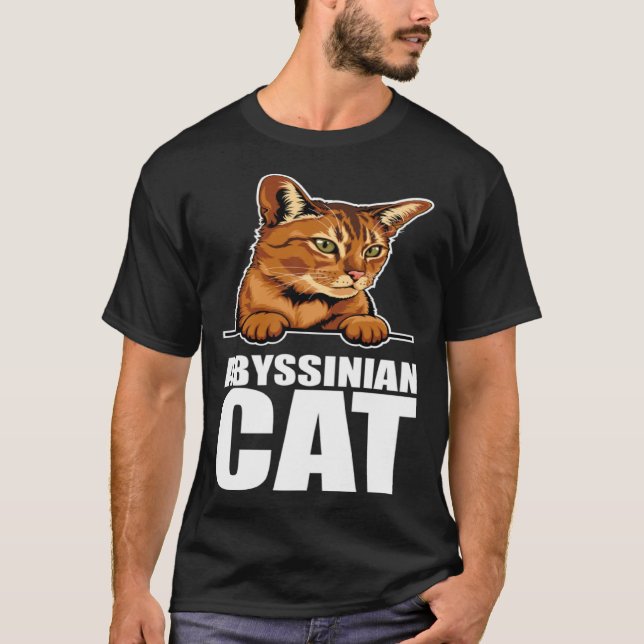 Abyssinian  Abyssinian cat  Abyssinian mom  7 T Shirt (Framsida)