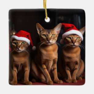 Abyssinian av julgranen julgransprydnad keramik
