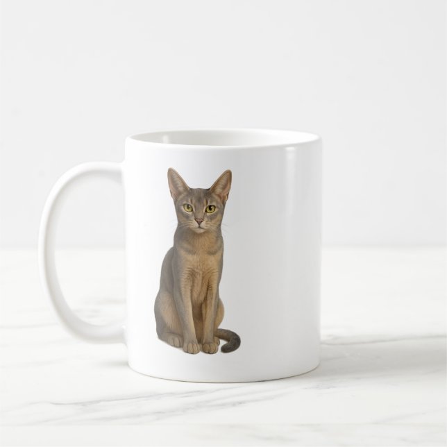 Abyssinian Blue Cat Mug Kaffemugg (Vänster)