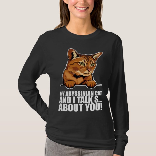 Abyssinian cat  Abyssinian  Abyssinian kitten T Shirt (Framsida)