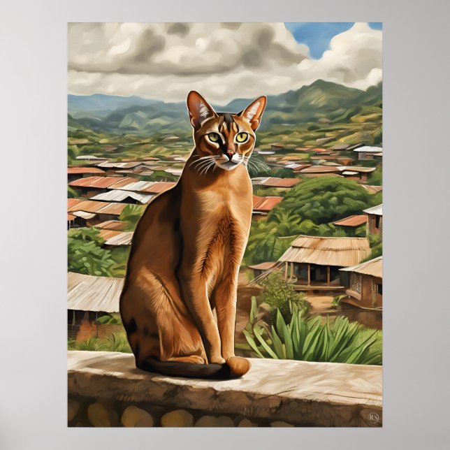 Abyssinian Cat - Art Print Poster (Framsidan)