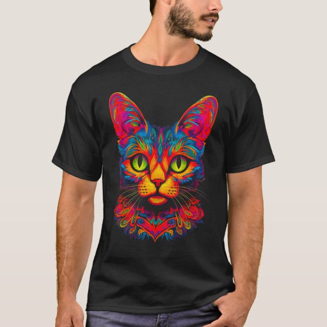 Abyssinian Cat Art T Shirt (Framsida)