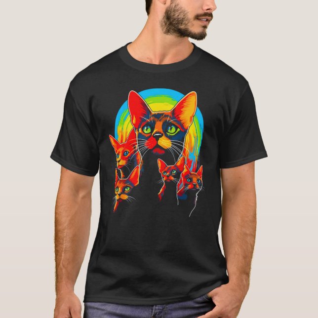 Abyssinian Cat Best Friends T Shirt (Framsida)