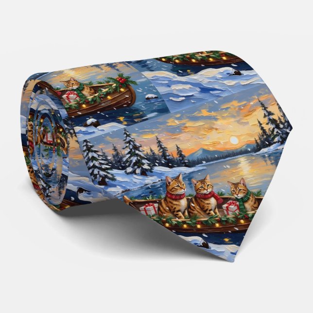Abyssinian Cat Christmas Boat Holiday Slips (Rullad)
