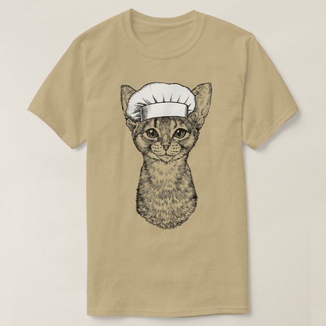 Abyssinian Cat Cook Chef Funny Cooking T Shirt (Design framsida)