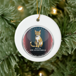 Abyssinian Cat Julgransprydnad Keramik
