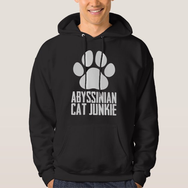 Abyssinian cat junkie hoodie (Framsida)