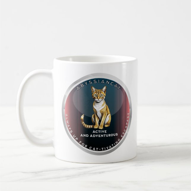 Abyssinian Cat Lover Kaffemugg (Vänster)