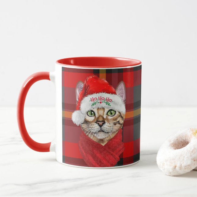 Abyssinian Cat Lover Red Play-jul Mugg (Med munk)