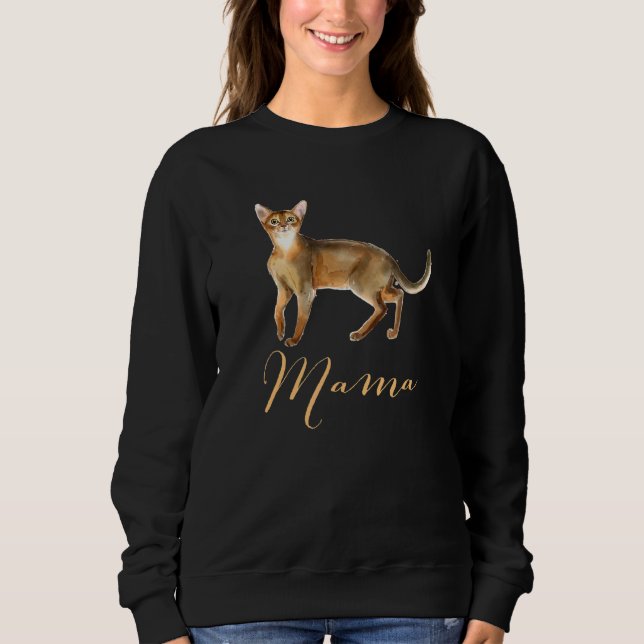 Abyssinian Cat Mamma Cat Mamma Cat Cat Mamma Prese T Shirt (Framsida)