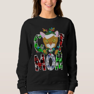 Abyssinian Cat Mamma Ljus Pput Julafton Pajama Rei T Shirt