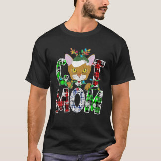Abyssinian Cat Mamma Ljus Pput Julafton Pajama Rei T Shirt