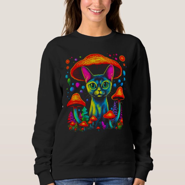 Abyssinian Cat Mushroom T Shirt (Framsida)