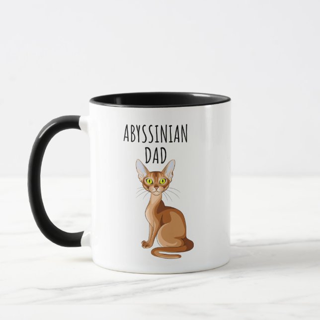Abyssinian Cat Pappa Mugg (Vänster)