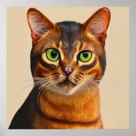 Abyssinian - Cat Porträtt Poster