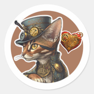 Abyssinian Cat Runt Klistermärke